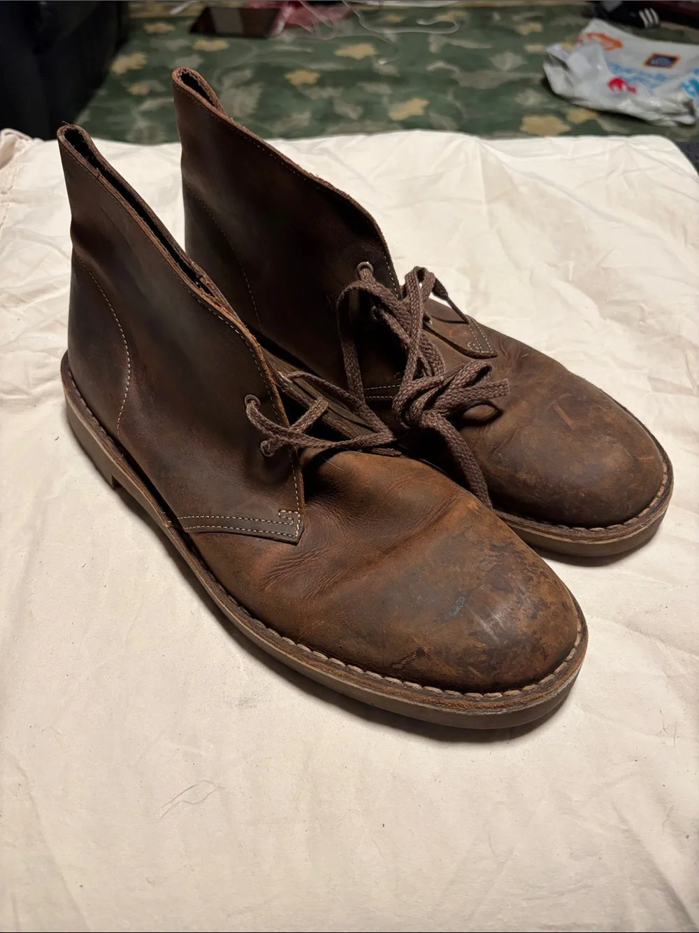 Clarks Men's Dark Brown Leather Chukka Boots